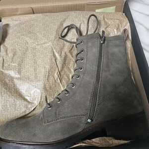 Frye Dark Green Lace-Up Boots